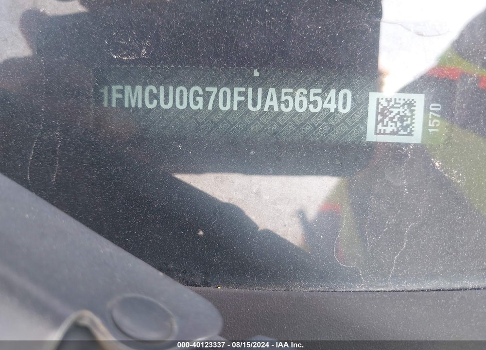 2015 FORD ESCAPE SE VIN: 1FMCU0G70FUA56540