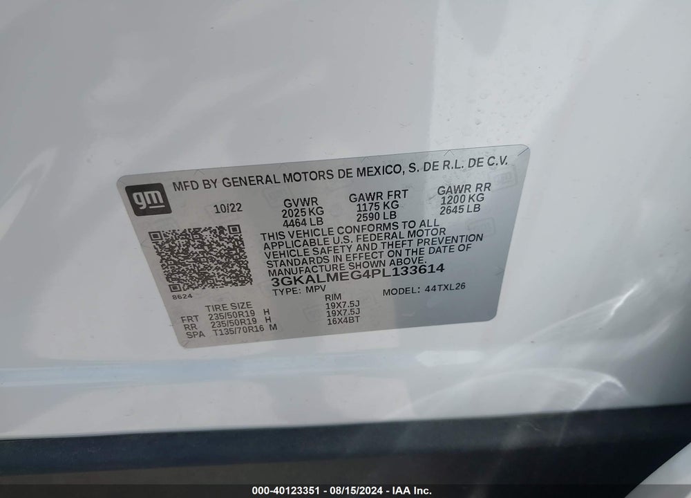 2023 GMC TERRAIN FWD SLE VIN: 3GKALMEG4PL133614