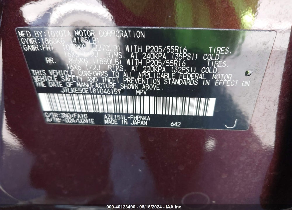 2008 SCION XB VIN: JTLKE50E181046157