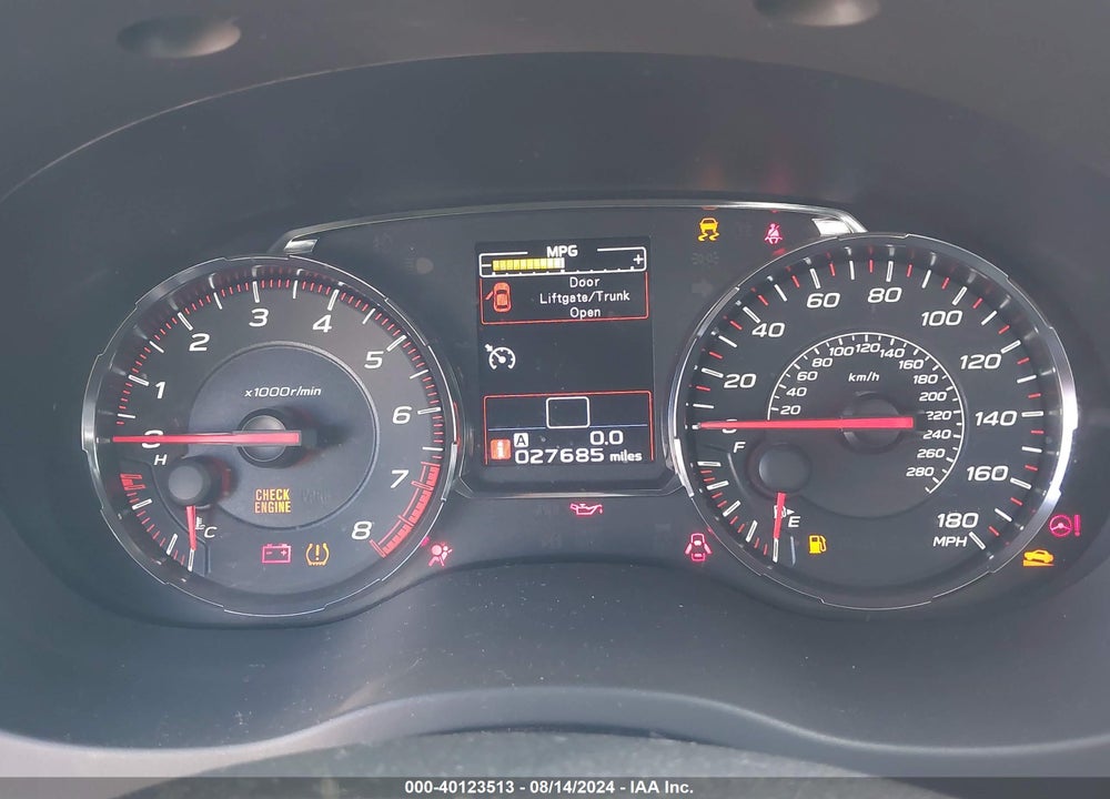 2020 SUBARU WRX PREMIUM VIN: JF1VA1C68L9808076