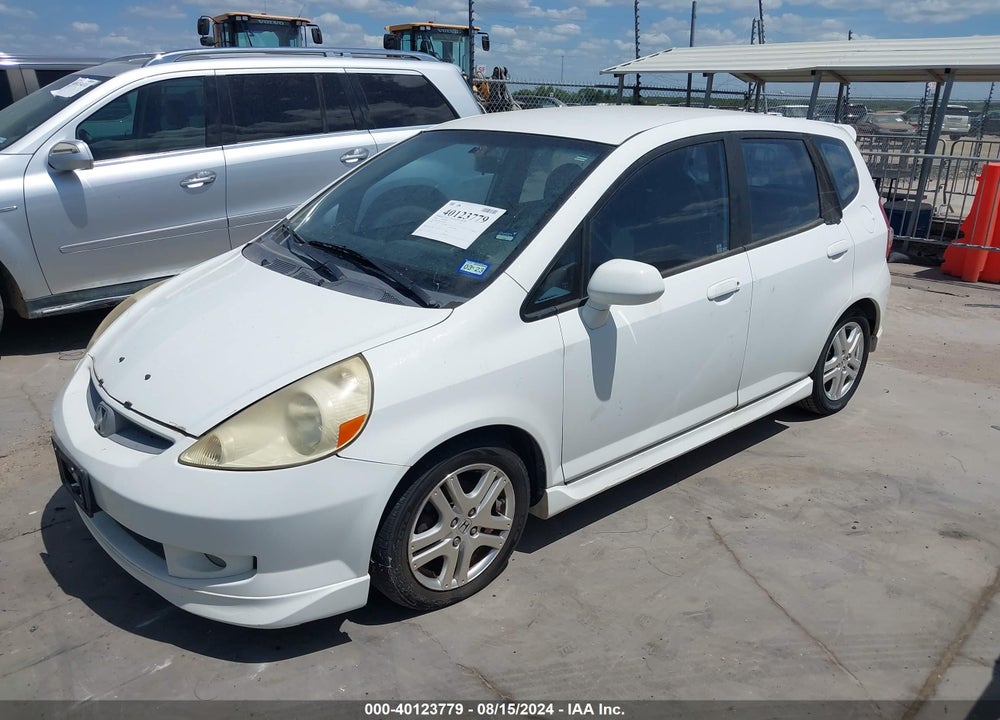 2007 HONDA FIT SPORT VIN: JHMGD38637S020706