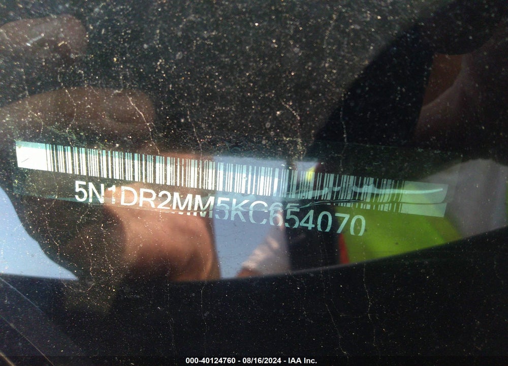 2019 NISSAN PATHFINDER SV VIN: 5N1DR2MM5KC654070
