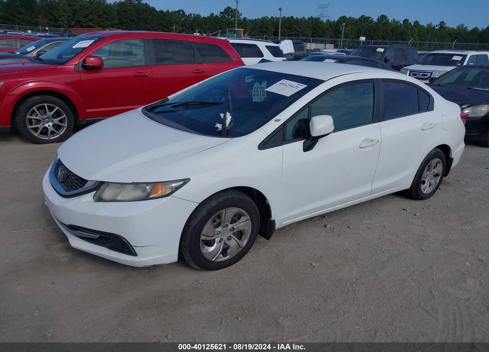 2013 HONDA CIVIC LX VIN: 19XFB2F53DE054215
