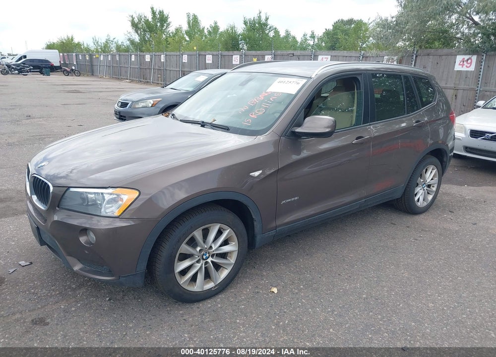 2013 BMW X3 XDRIVE28I VIN: 5UXWX9C53D0A10367