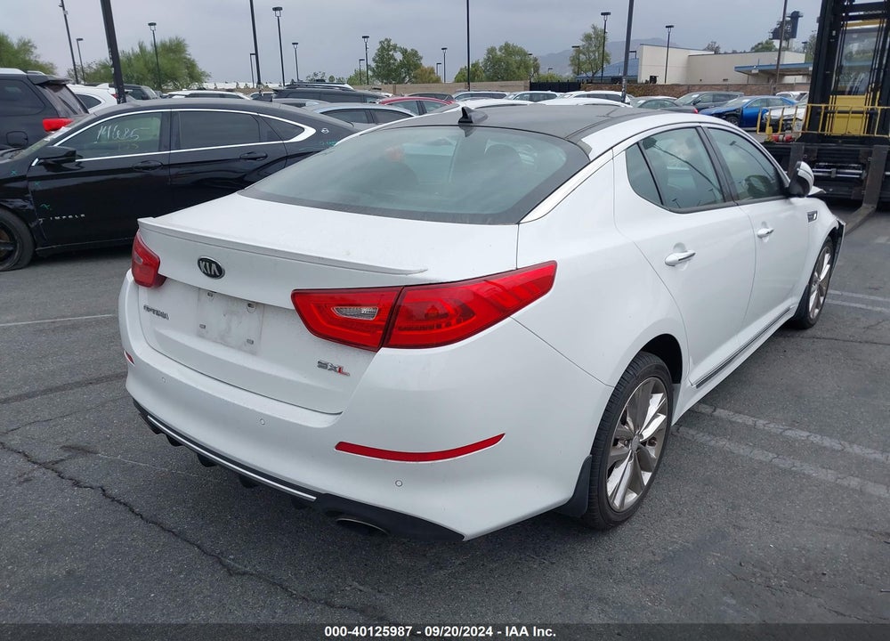 2015 KIA OPTIMA SXL TURBO VIN: 5XXGR4A64FG399095