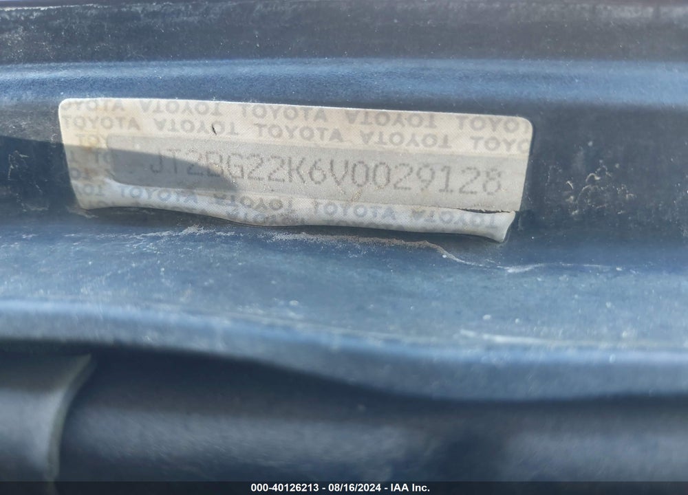 1997 TOYOTA CAMRY LE VIN: JT2BG22K6V0029128