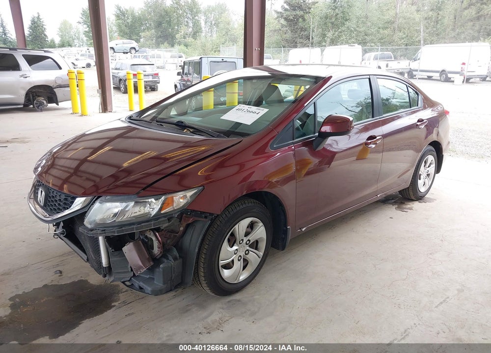 2013 HONDA CIVIC LX VIN: 19XFB2F50DE273648