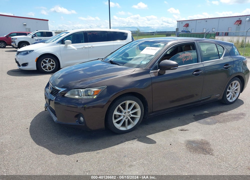 2012 LEXUS CT 200H PREMIUM VIN: JTHKD5BH9C2069452