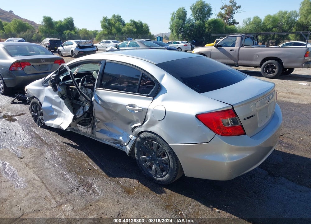 2012 HONDA CIVIC LX VIN: 19XFB2F59CE382754