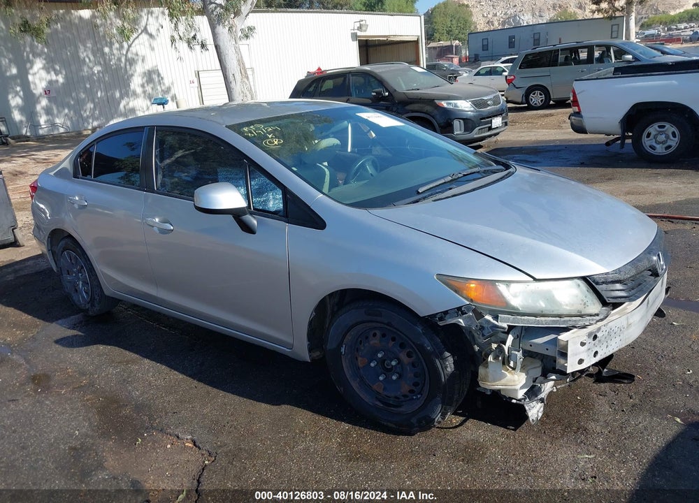 2012 HONDA CIVIC LX VIN: 19XFB2F59CE382754