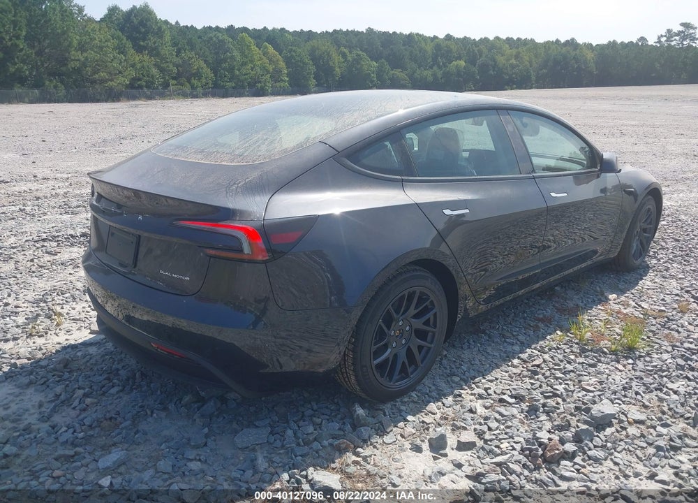 2024 TESLA MODEL 3 LONG RANGE DUAL MOTOR ALL-WHEEL DRIVE VIN: 5YJ3E1EB0RF796424
