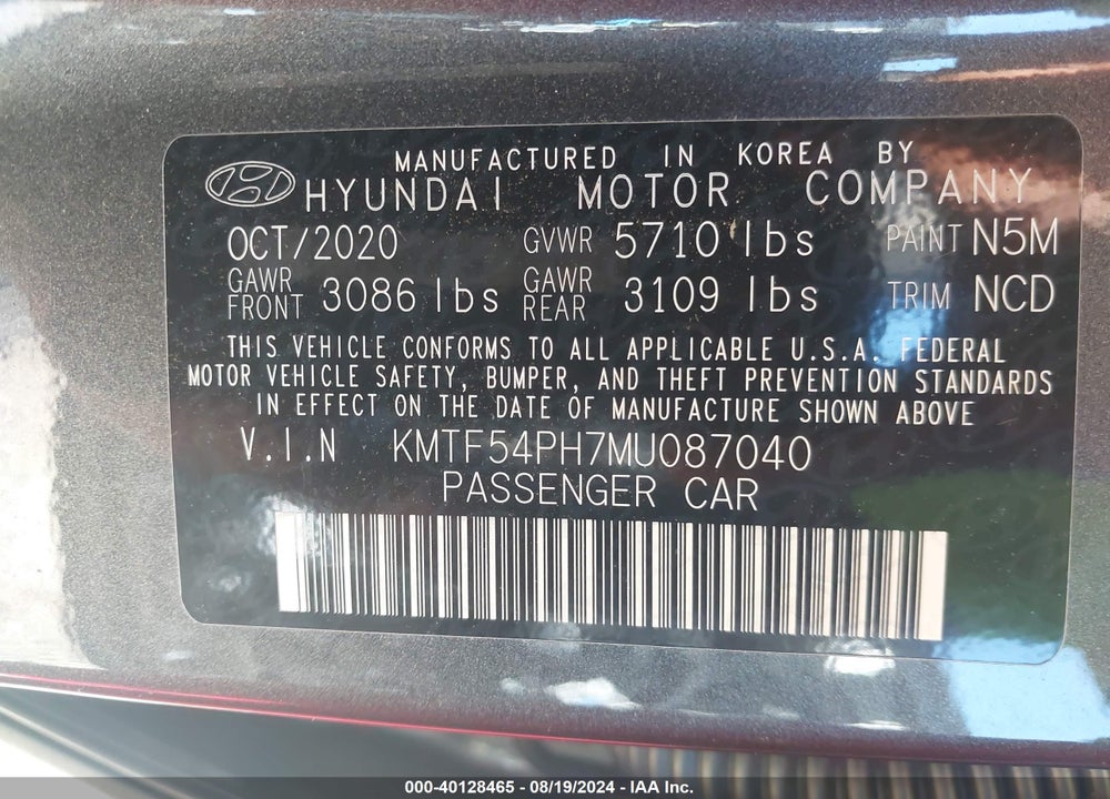 2021 GENESIS G90 5.0 ULTIMATE RWD VIN: KMTF54PH7MU087040