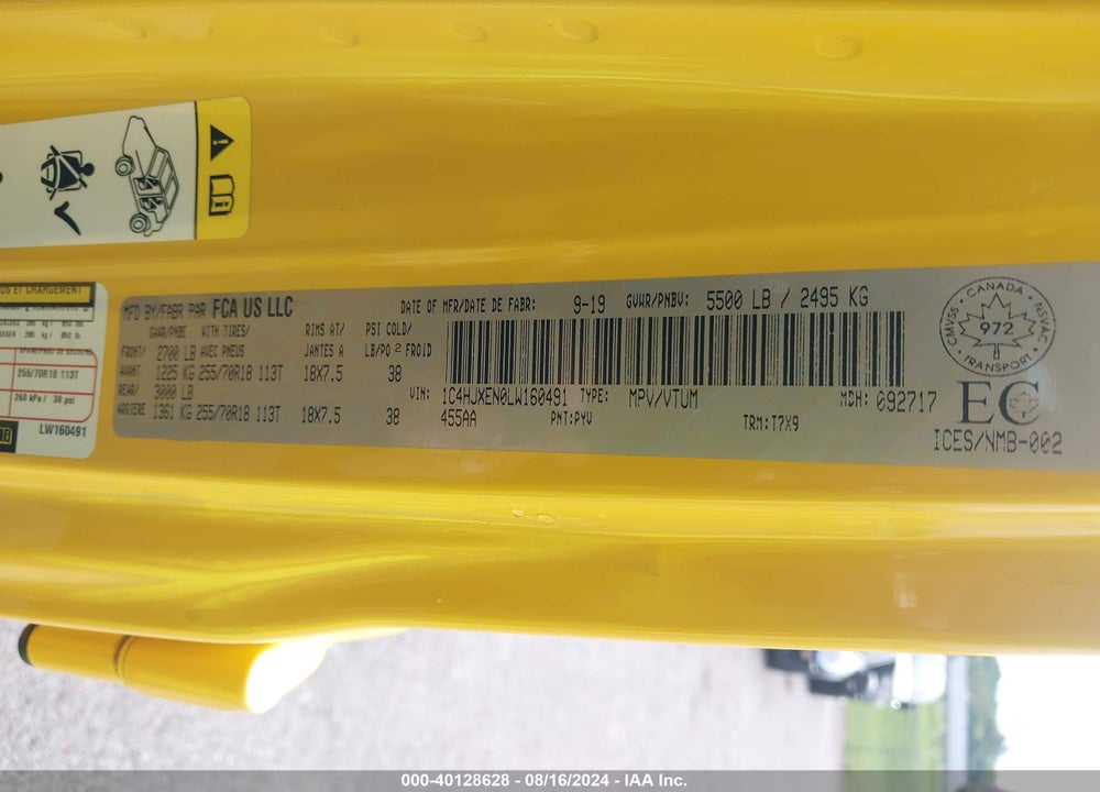 2020 JEEP WRANGLER UNLIMITED SAHARA VIN: 1C4HJXEN0LW160491