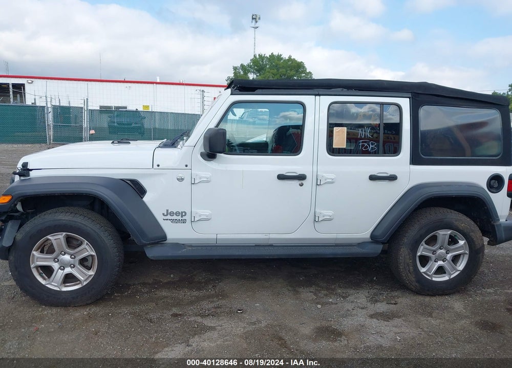 2019 JEEP WRANGLER UNLIMITED SPORT S 4X4 VIN: 1C4HJXDG3KW516899