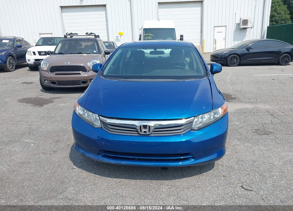 2012 HONDA CIVIC LX VIN: 19XFB2F53CE318967