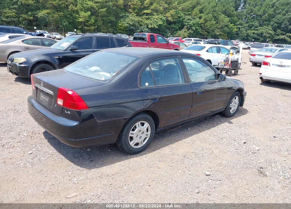 2001 HONDA CIVIC LX VIN: 2HGES16521H501804
