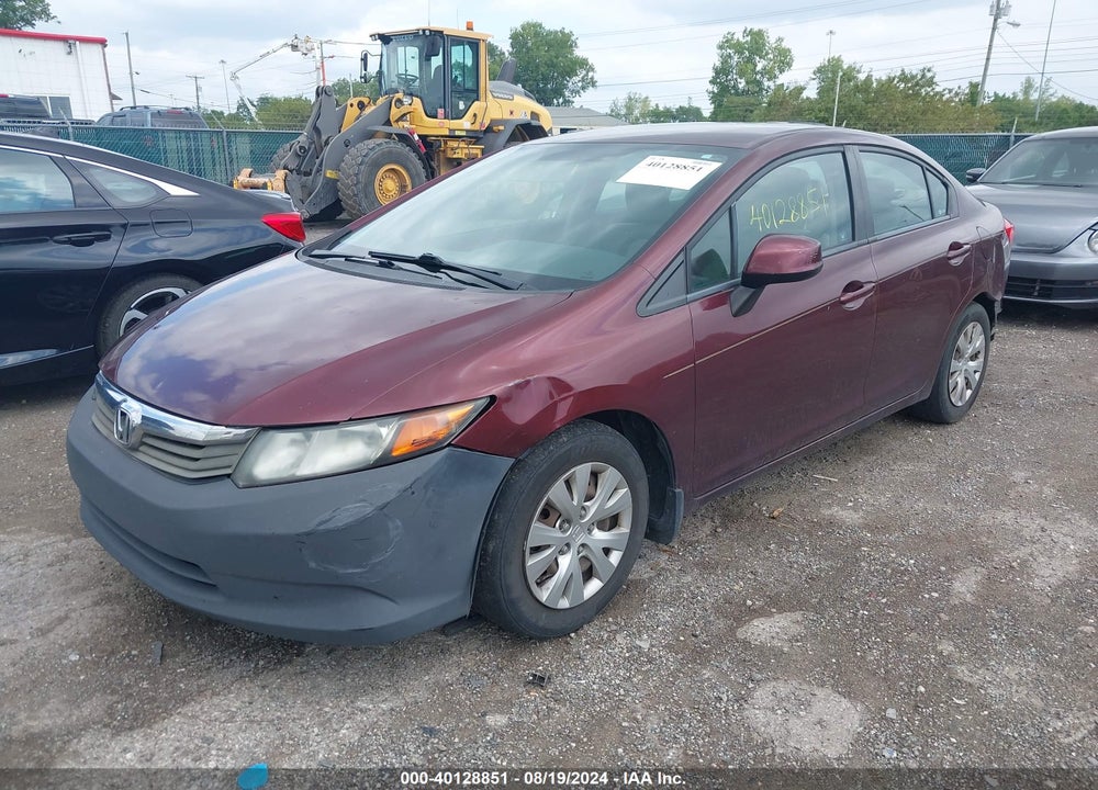 2012 HONDA CIVIC LX VIN: 19XFB2F53CE043794