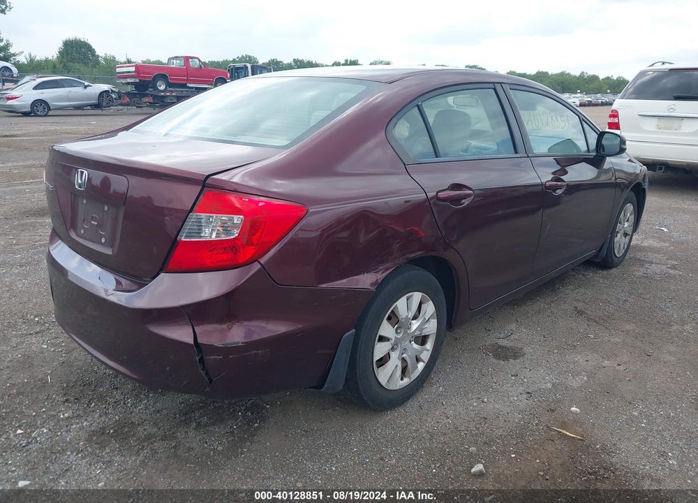 2012 HONDA CIVIC LX VIN: 19XFB2F53CE043794
