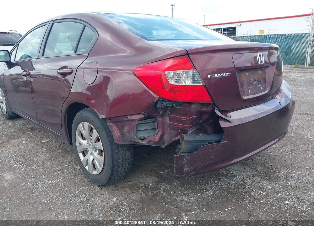 2012 HONDA CIVIC LX VIN: 19XFB2F53CE043794