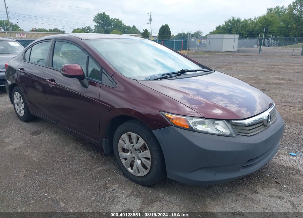 2012 HONDA CIVIC LX VIN: 19XFB2F53CE043794