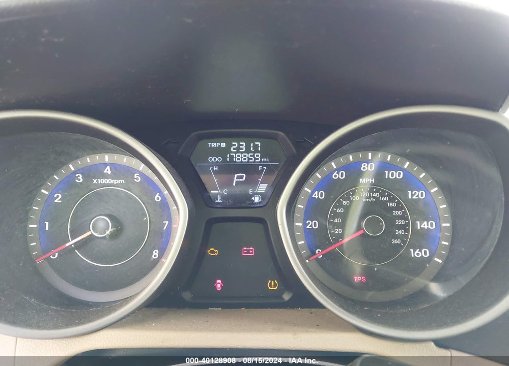2012 HYUNDAI ELANTRA LIMITED (ULSAN PLANT) VIN: KMHDH4AE1CU360155