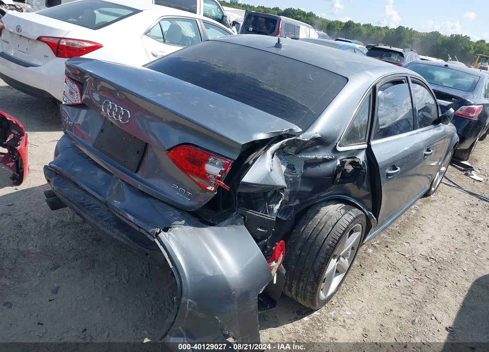 2012 AUDI A4 2.0T PREMIUM VIN: WAUFFAFL8CN017486