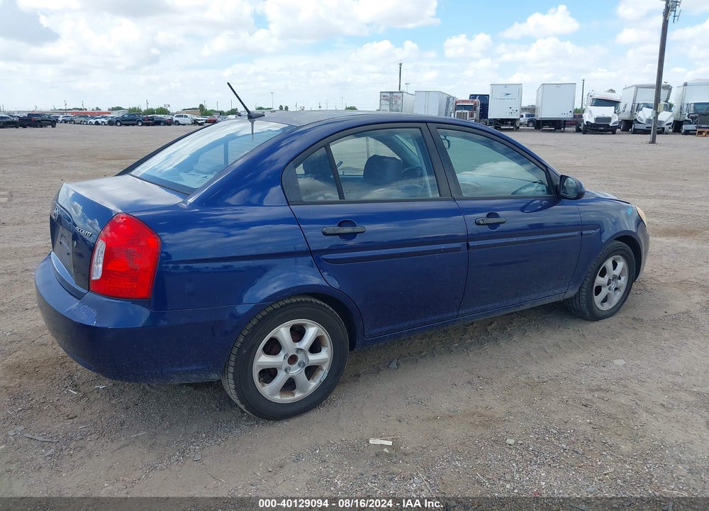 2008 HYUNDAI ACCENT GLS VIN: KMHCN46C58U274978