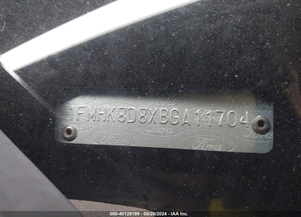 2011 FORD EXPLORER XLT VIN: 1FMHK8D8XBGA11704