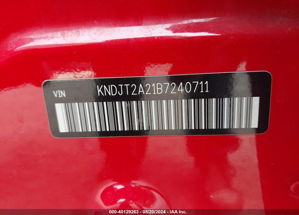2011 KIA SOUL SPORT VIN: KNDJT2A21B7240711