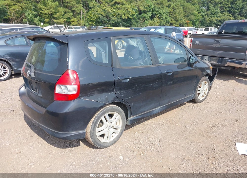2008 HONDA FIT SPORT VIN: JHMGD37618S007164