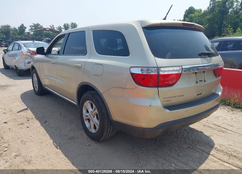 2012 DODGE DURANGO SXT VIN: 1C4RDJAG6CC169469