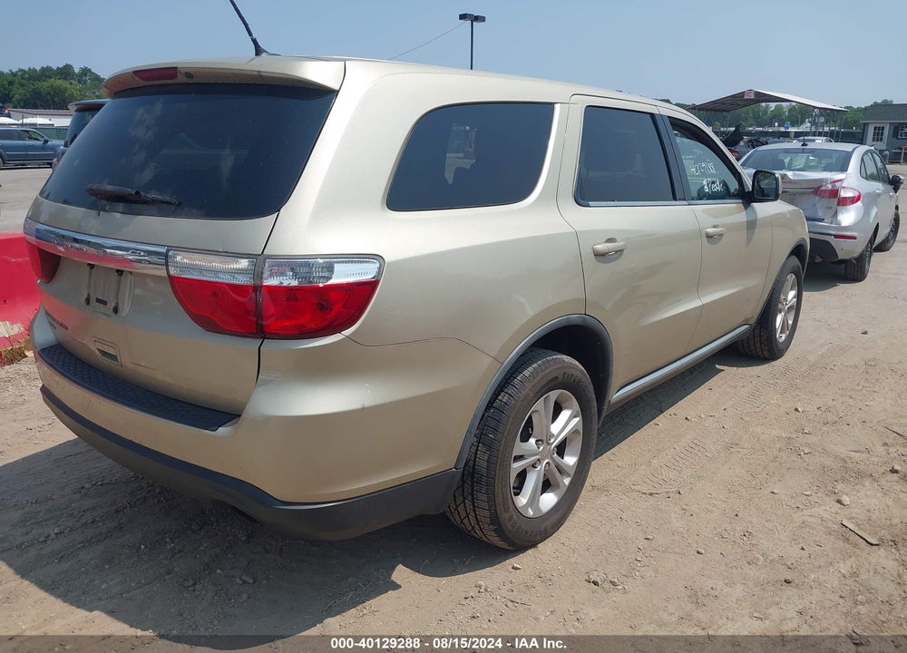 2012 DODGE DURANGO SXT VIN: 1C4RDJAG6CC169469
