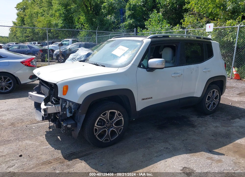 2016 JEEP RENEGADE LIMITED VIN: ZACCJBDT5GPC66239