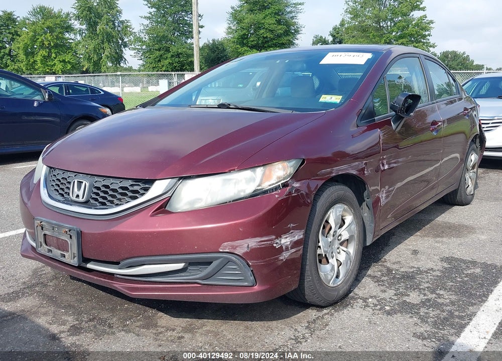 2014 HONDA CIVIC LX VIN: 19XFB2F59EE246031