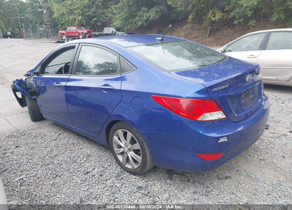 2012 HYUNDAI ACCENT GLS VIN: KMHCU4AE5CU129623