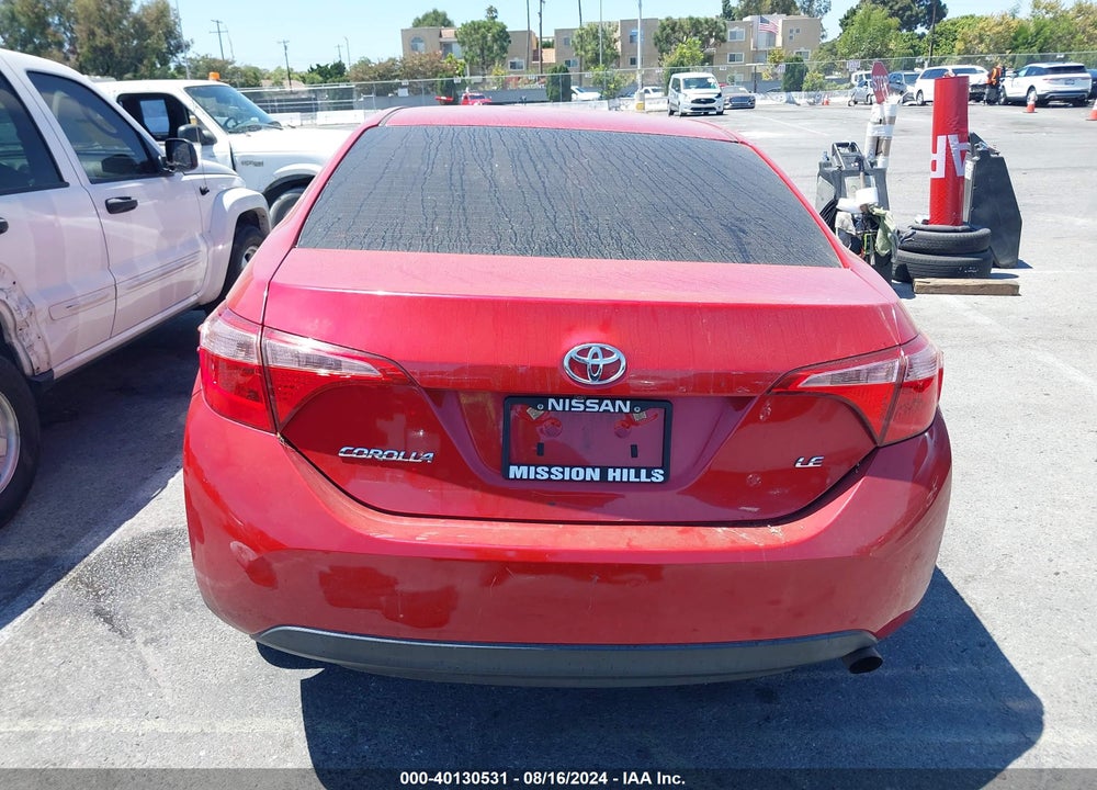 2019 TOYOTA COROLLA LE VIN: 2T1BURHE1KC139788