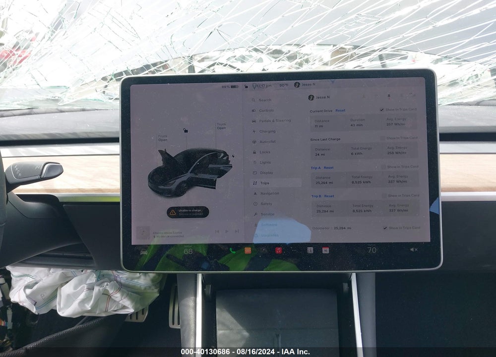2020 TESLA MODEL 3 PERFORMANCE DUAL MOTOR ALL-WHEEL DRIVE VIN: 5YJ3E1EC6LF736177