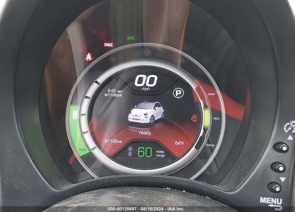 2015 FIAT 500E BATTERY ELECTRIC VIN: 3C3CFFGE6FT522969