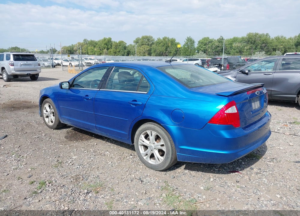 2012 FORD FUSION SE VIN: 3FAHP0HA2CR396955