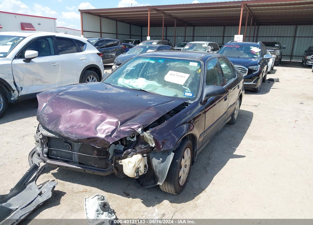 2000 HONDA CIVIC LX VIN: 1HGEJ6670YL025163