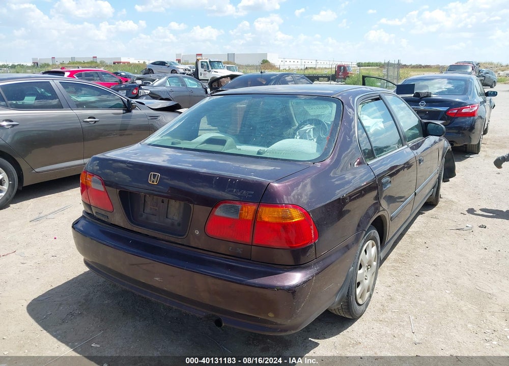 2000 HONDA CIVIC LX VIN: 1HGEJ6670YL025163
