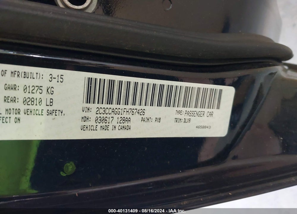 2015 CHRYSLER 300 300S VIN: 2C3CCAGG1FH767426