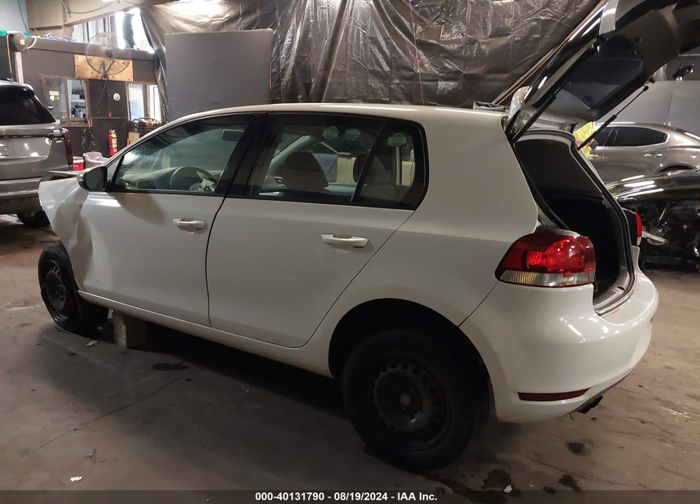 2012 VOLKSWAGEN GOLF 2.5L 4-DOOR VIN: WVWDB7AJ2CW350789