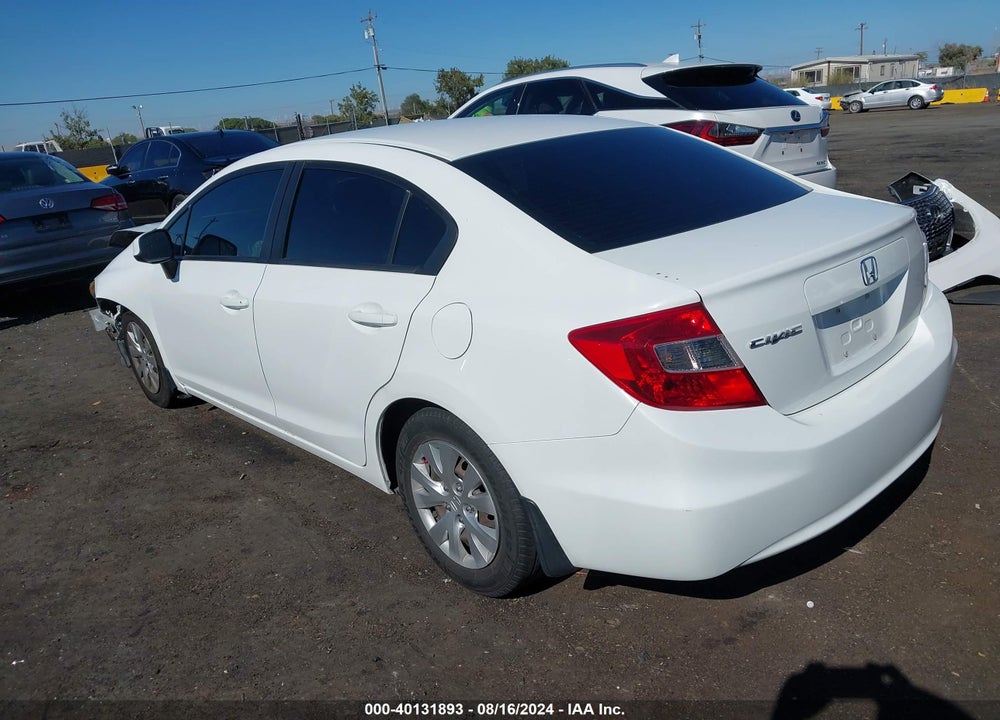 2012 HONDA CIVIC LX VIN: 2HGFB2F58CH582353