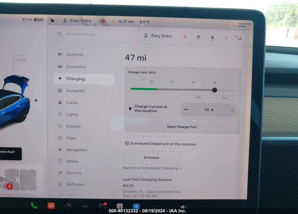2019 TESLA MODEL 3 LONG RANGE/MID RANGE/STANDARD RANGE/STANDARD RANGE PLUS VIN: 5YJ3E1EA1KF396806