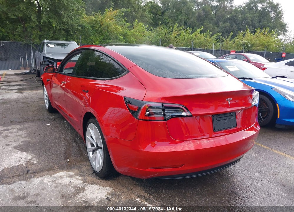 2021 TESLA MODEL 3 STANDARD RANGE PLUS REAR-WHEEL DRIVE VIN: 5YJ3E1EA2MF090300