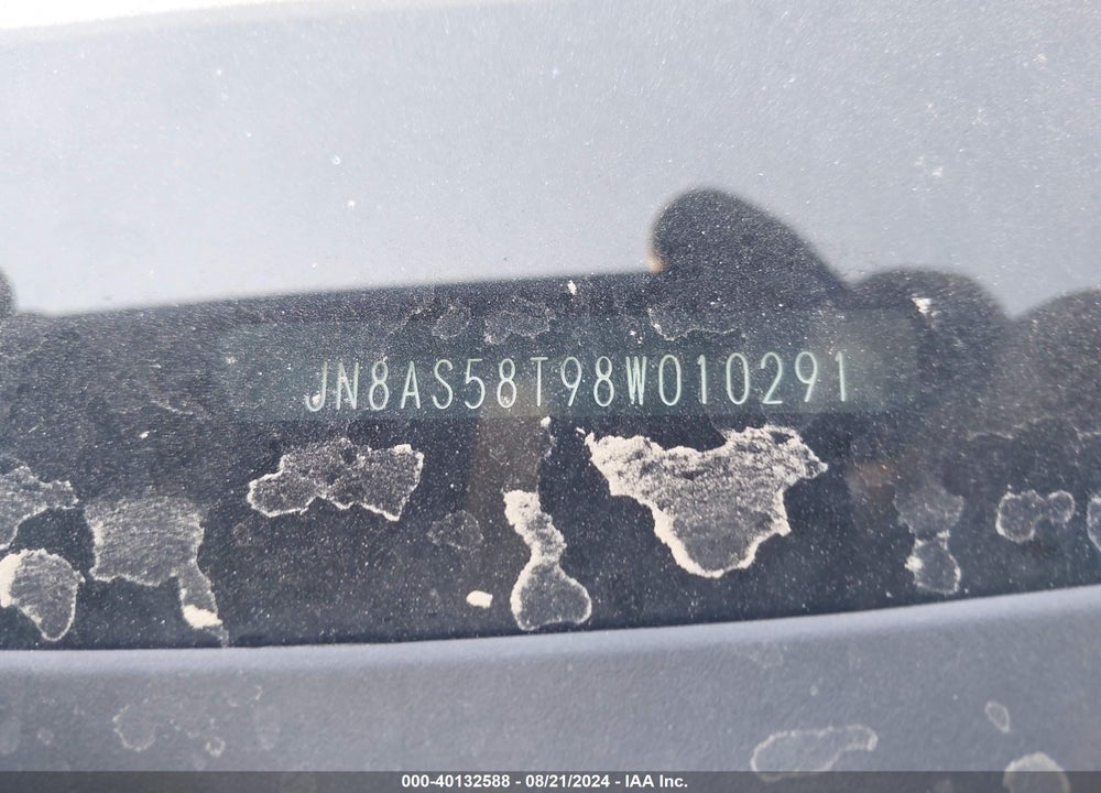 2008 NISSAN ROGUE SL VIN: JN8AS58T98W010291