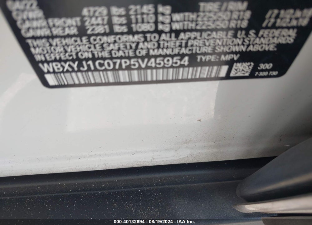 2023 BMW X2 XDRIVE28I VIN: WBXYJ1C07P5V45954