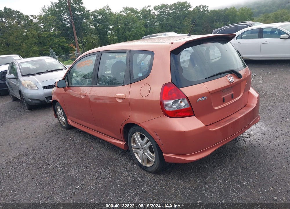 2008 HONDA FIT SPORT VIN: JHMGD38668S001925