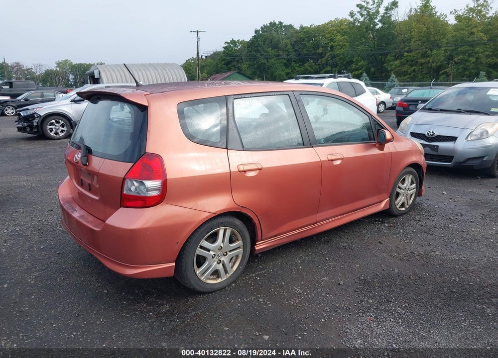 2008 HONDA FIT SPORT VIN: JHMGD38668S001925